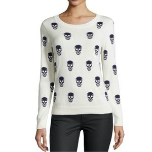 Neiman Marcus | Skull Print Pullover Sweater
